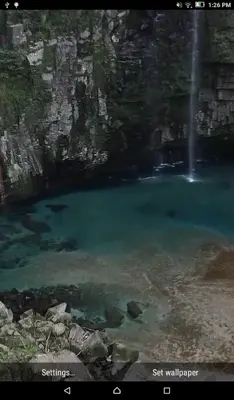 Waterfall by Drone Video LWP android App screenshot 2